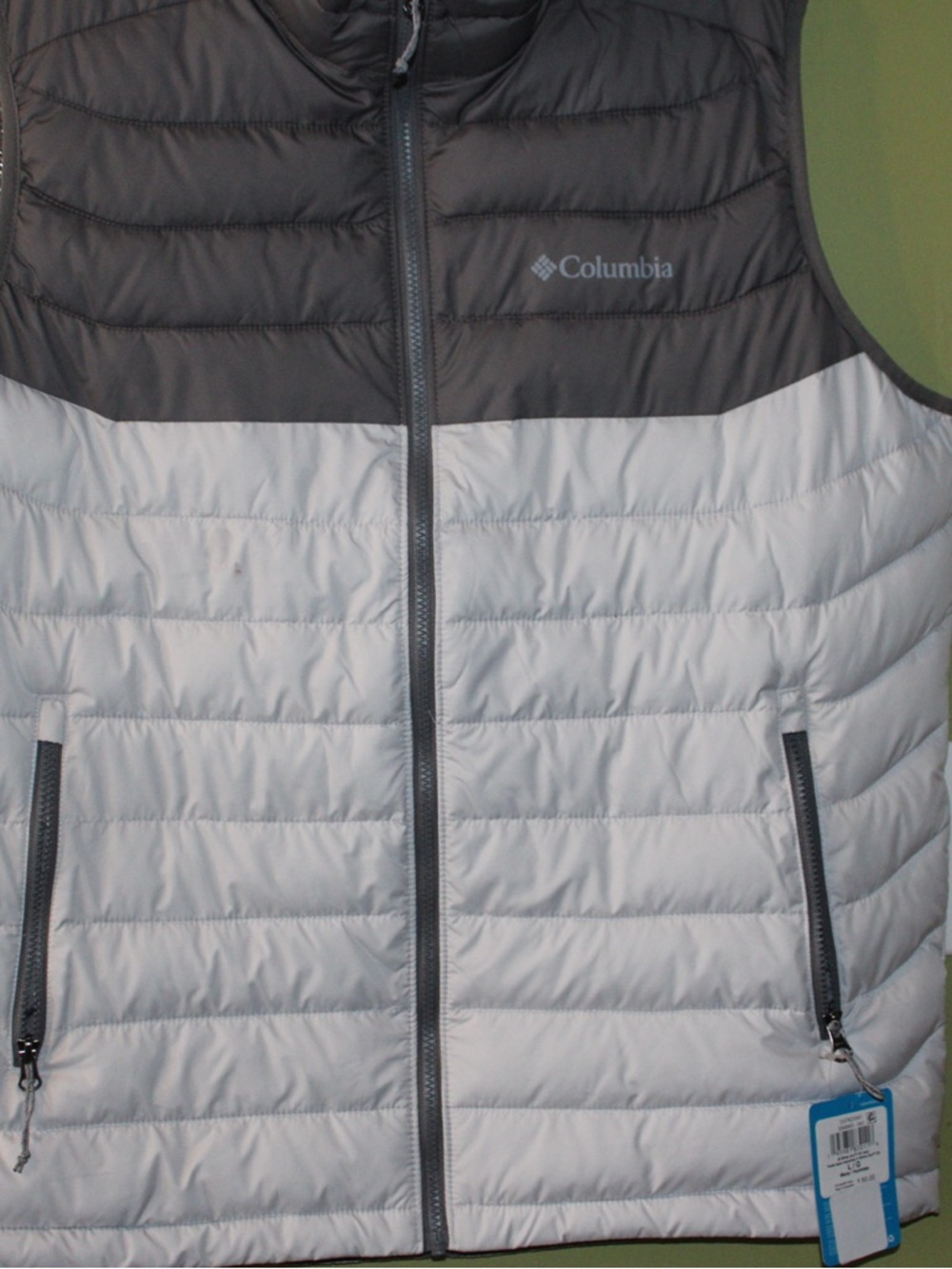 Columbia White Out Mens Puffer Vest in White